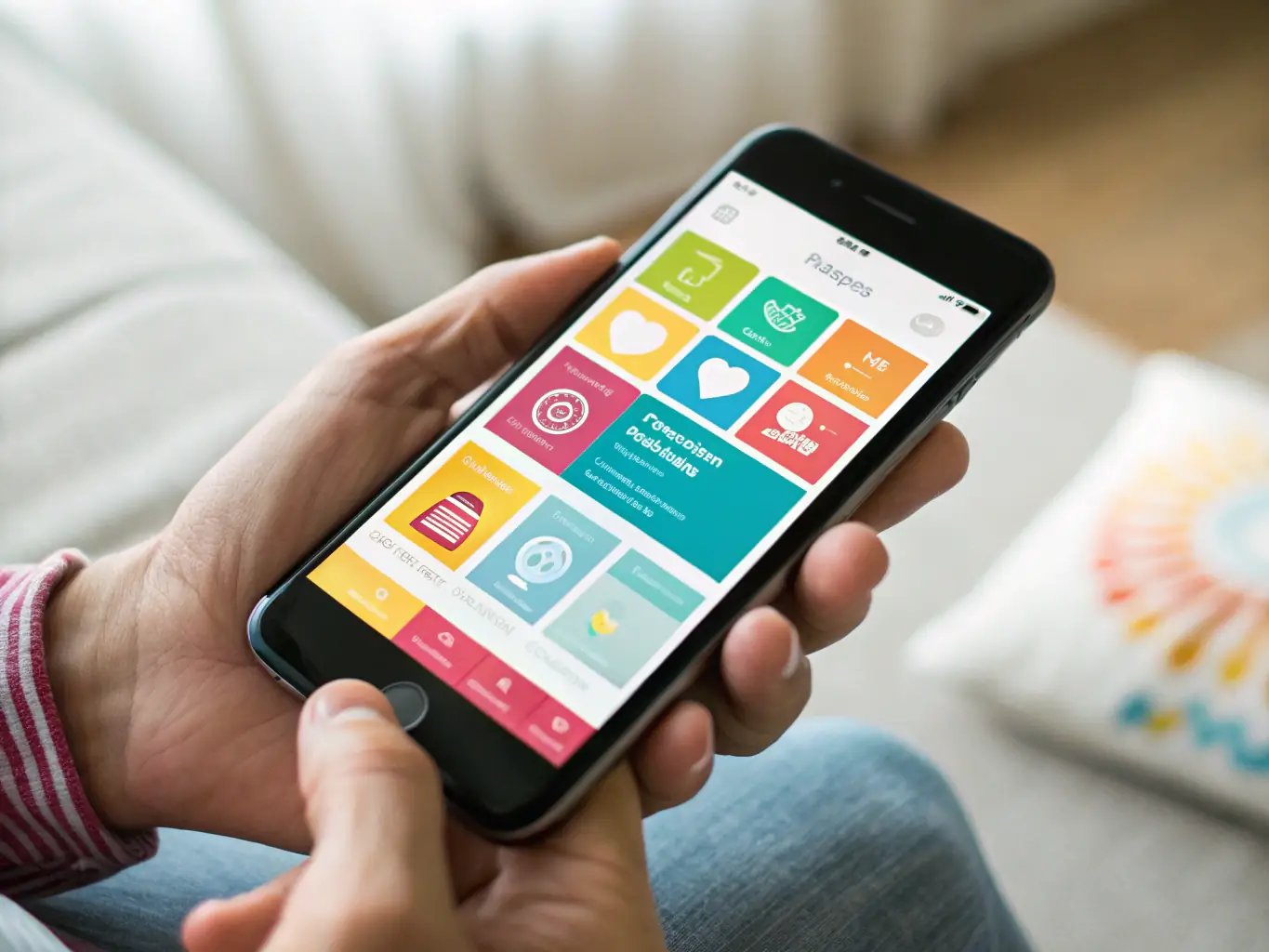 An image showcasing a mobile app interface on a smartphone, representing the app development module offered by ProgramLearnUK.